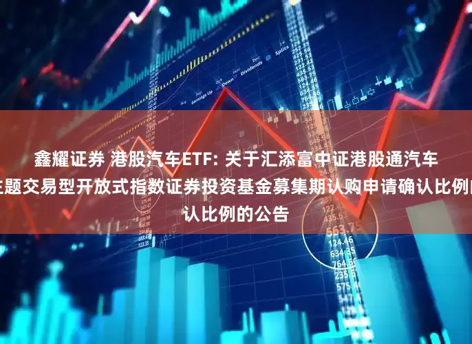 鑫耀证券 港股汽车ETF: 关于汇添富中证港股通汽车产业主题交易型开放式指数证券投资基金募集期认购申请确认比例的公告